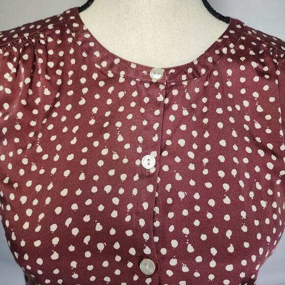 Banana Republic Women's Silk Blend Button-up Blouse - Picture 4 of 6